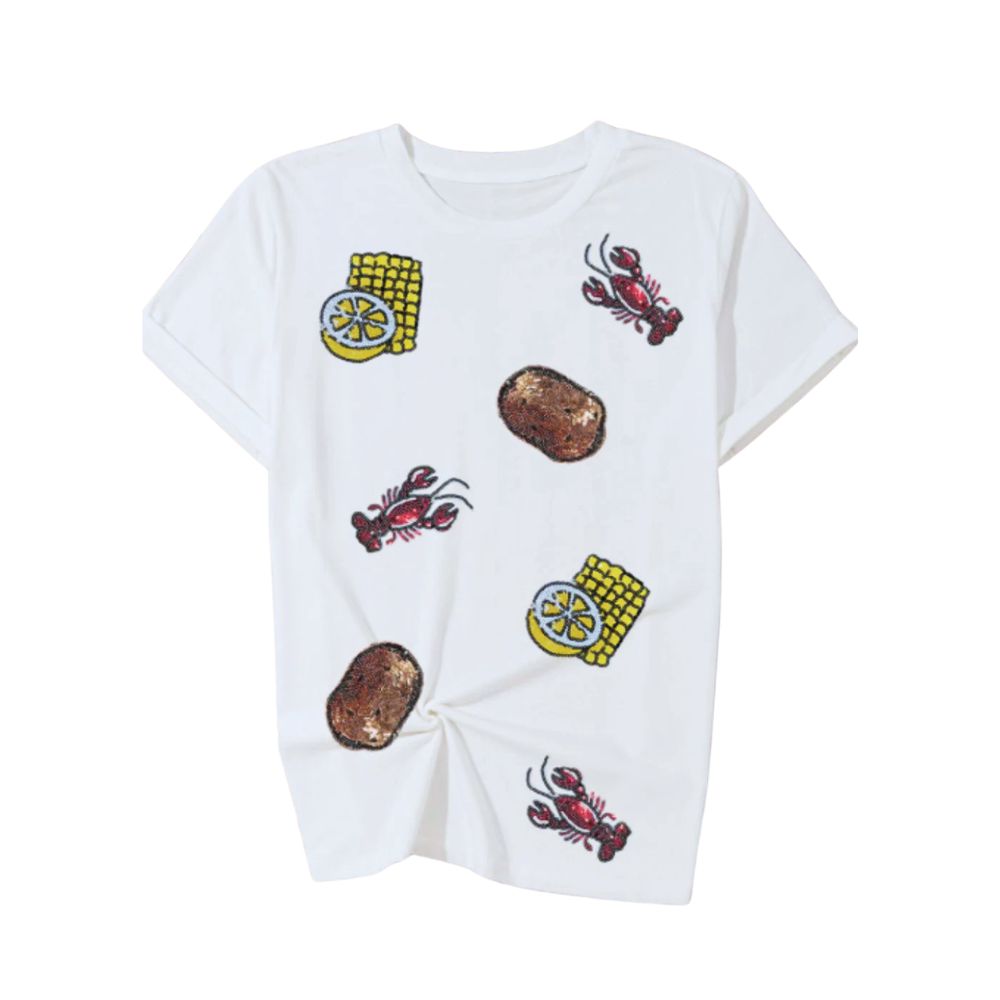 Sequin Crawfish Boil Tee
