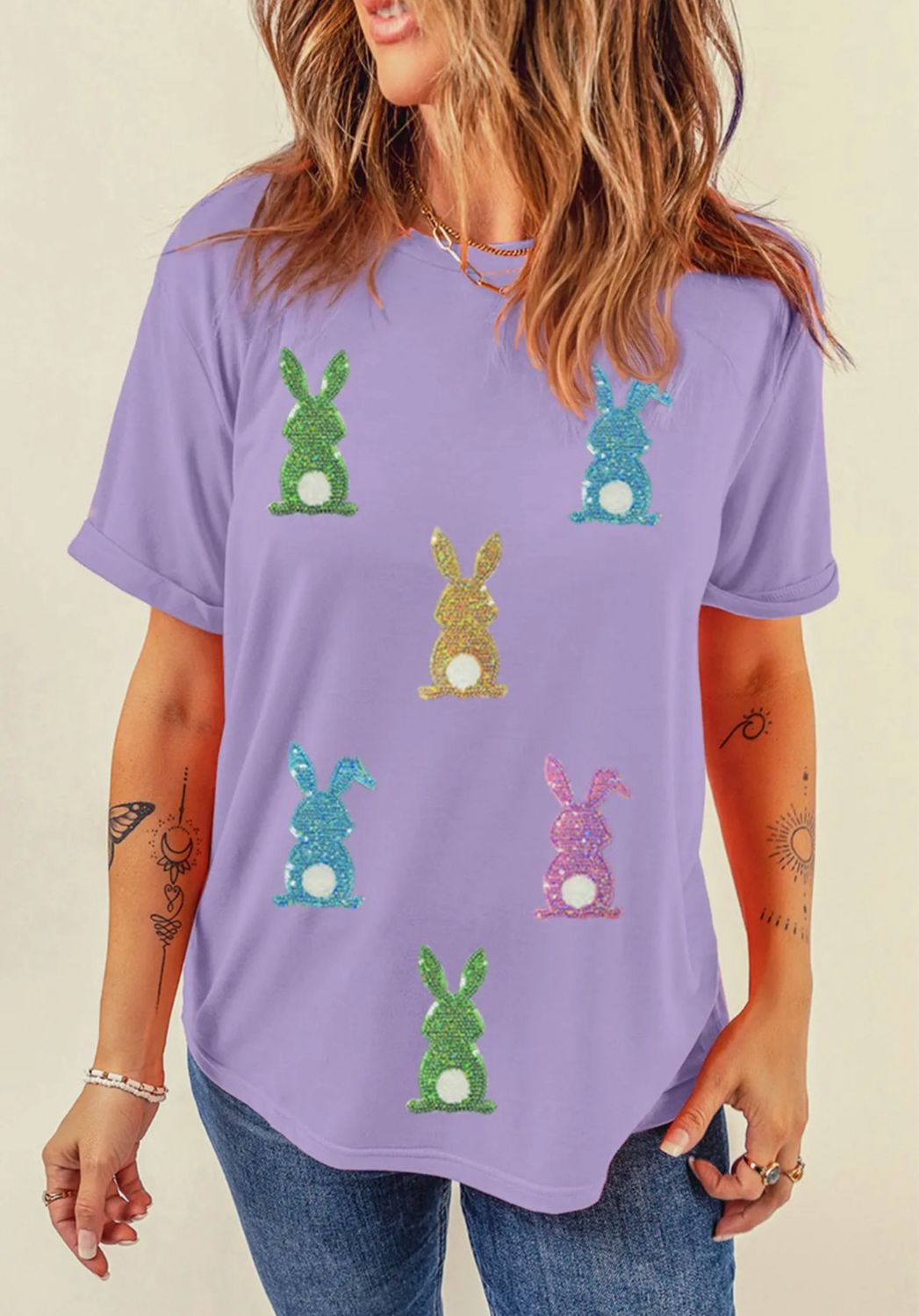Sequin Easter Bunny Tee