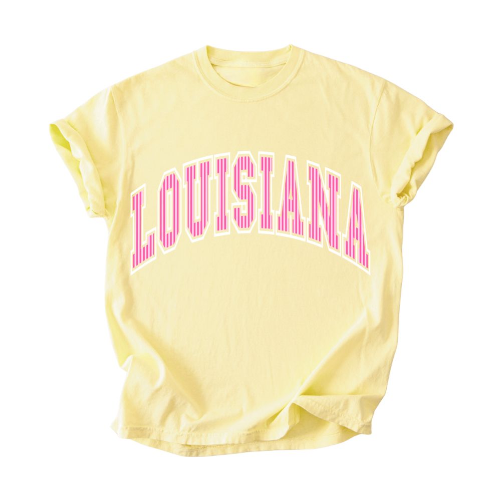 Louisiana Stripe Preppy Tee