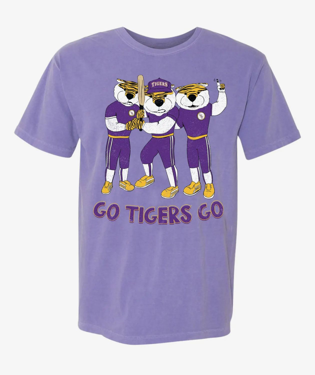 LSU Baseball “Go Tigers Go” Thrifted Tee