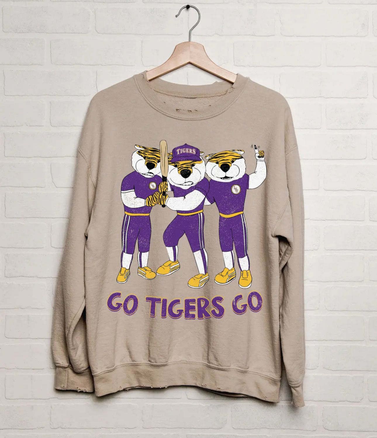 LSU Tigers Baseball Thrifted Pullover