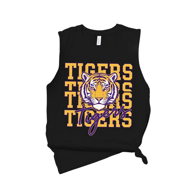 Stacked Tigers Tank - Black