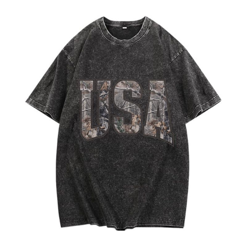 USA Camo Acid Wash Tee