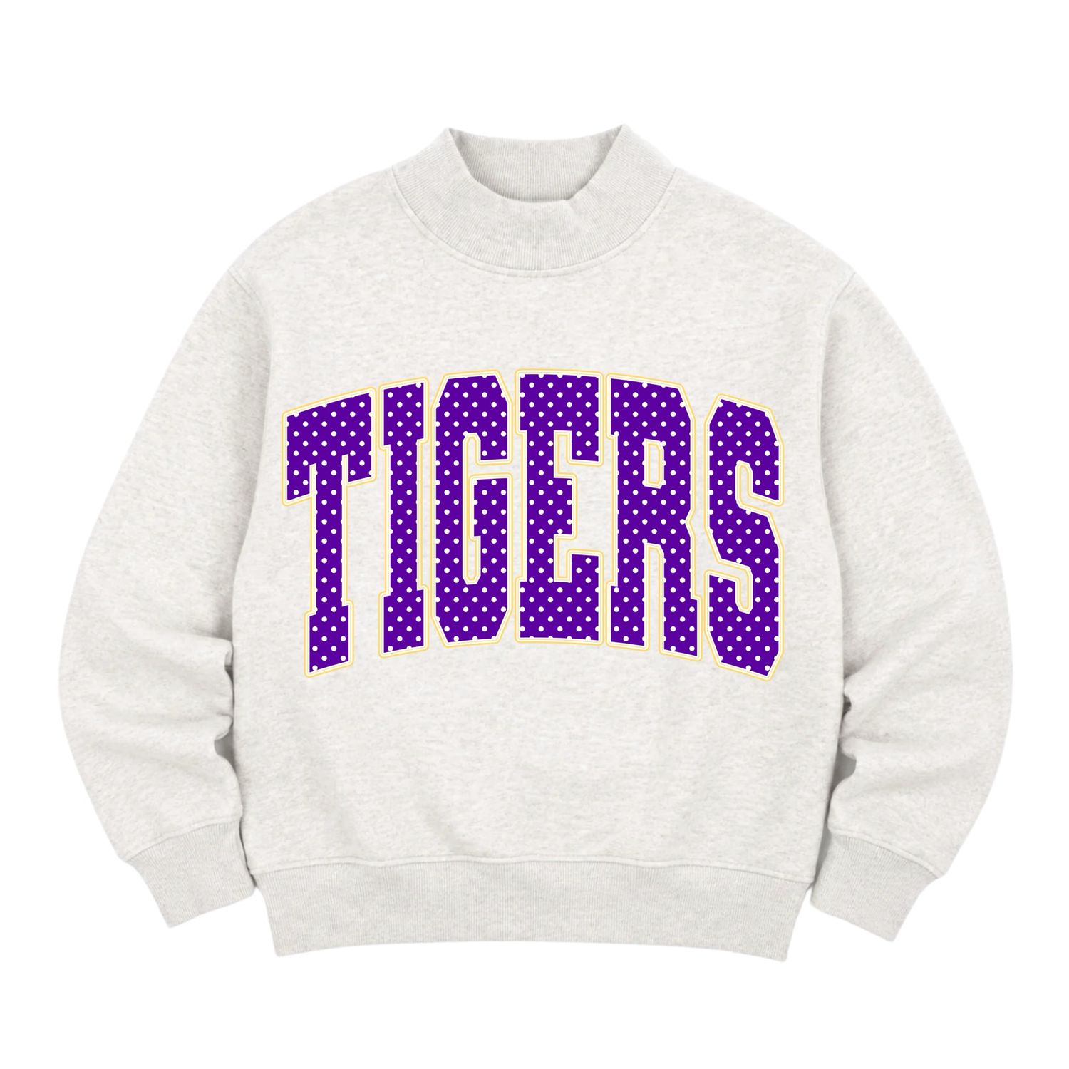 TIGERS Polka Dot Reversible Mock Neck