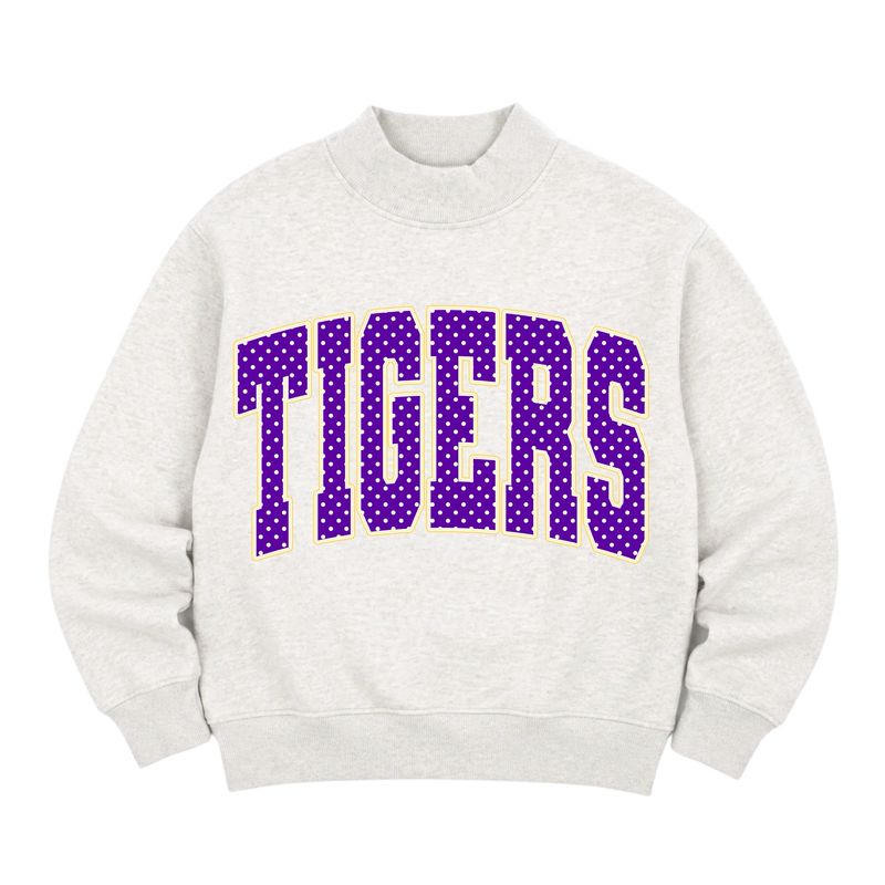 TIGERS Polka Dot Reversible Mock Neck