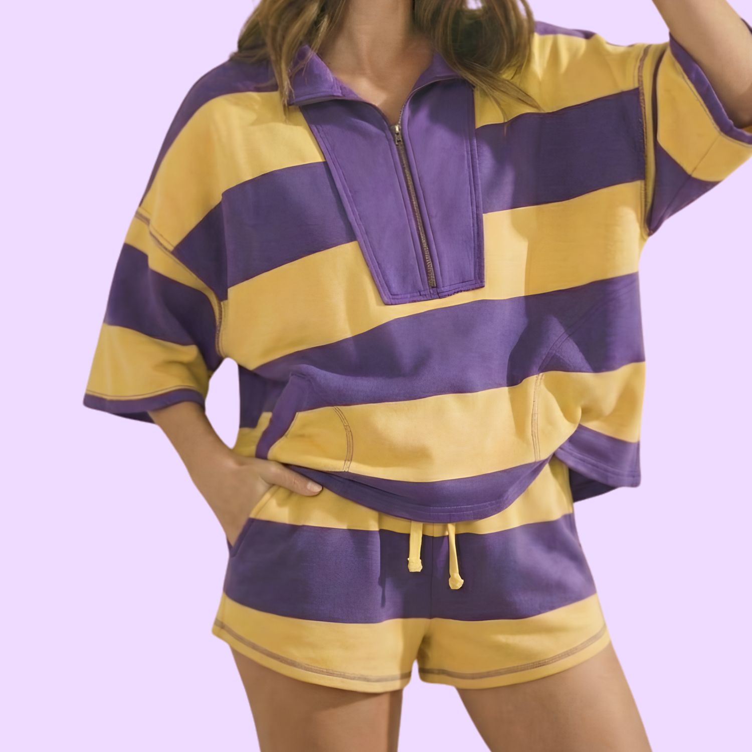 Oversized Striped Game Day Set