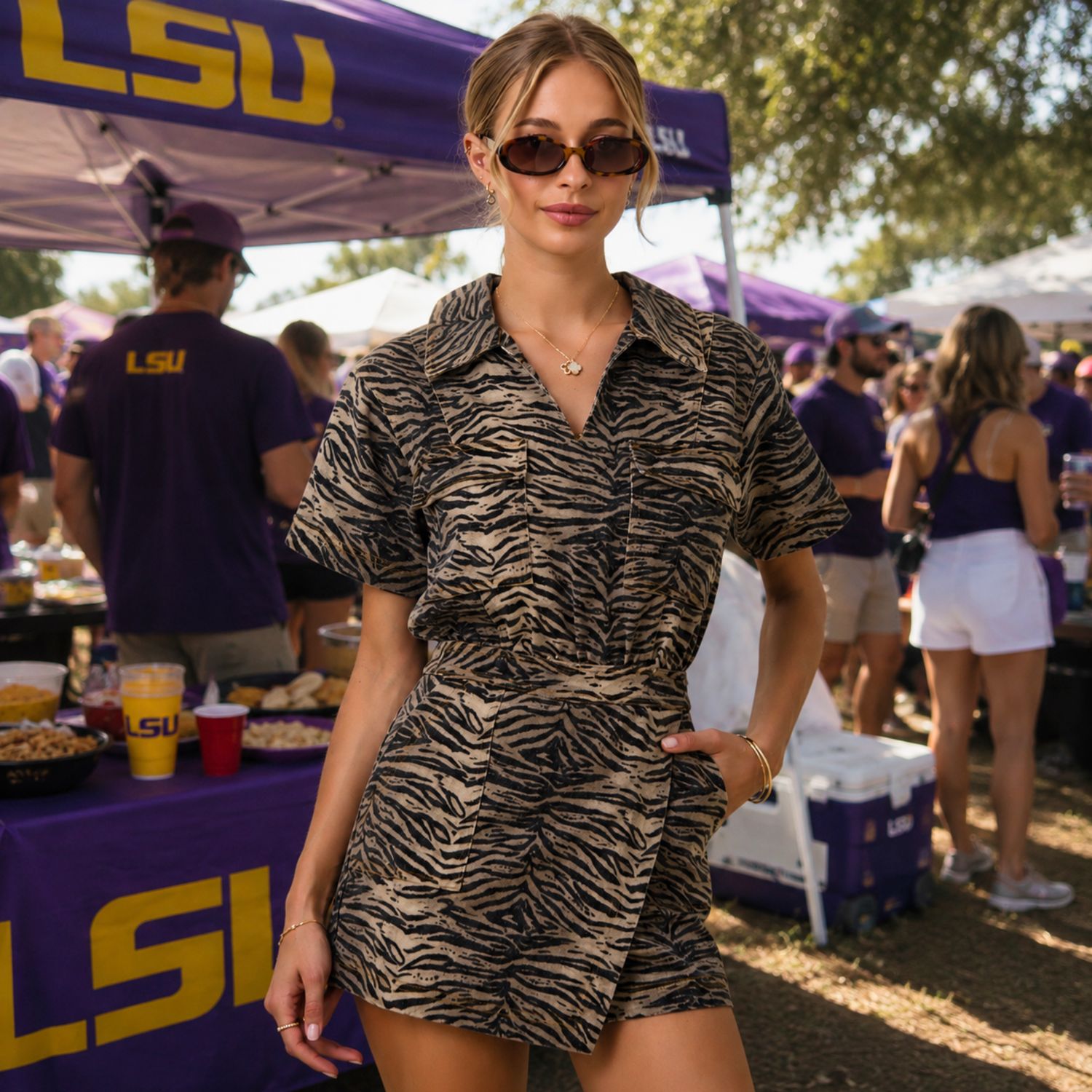 Tiger Stripe Romper