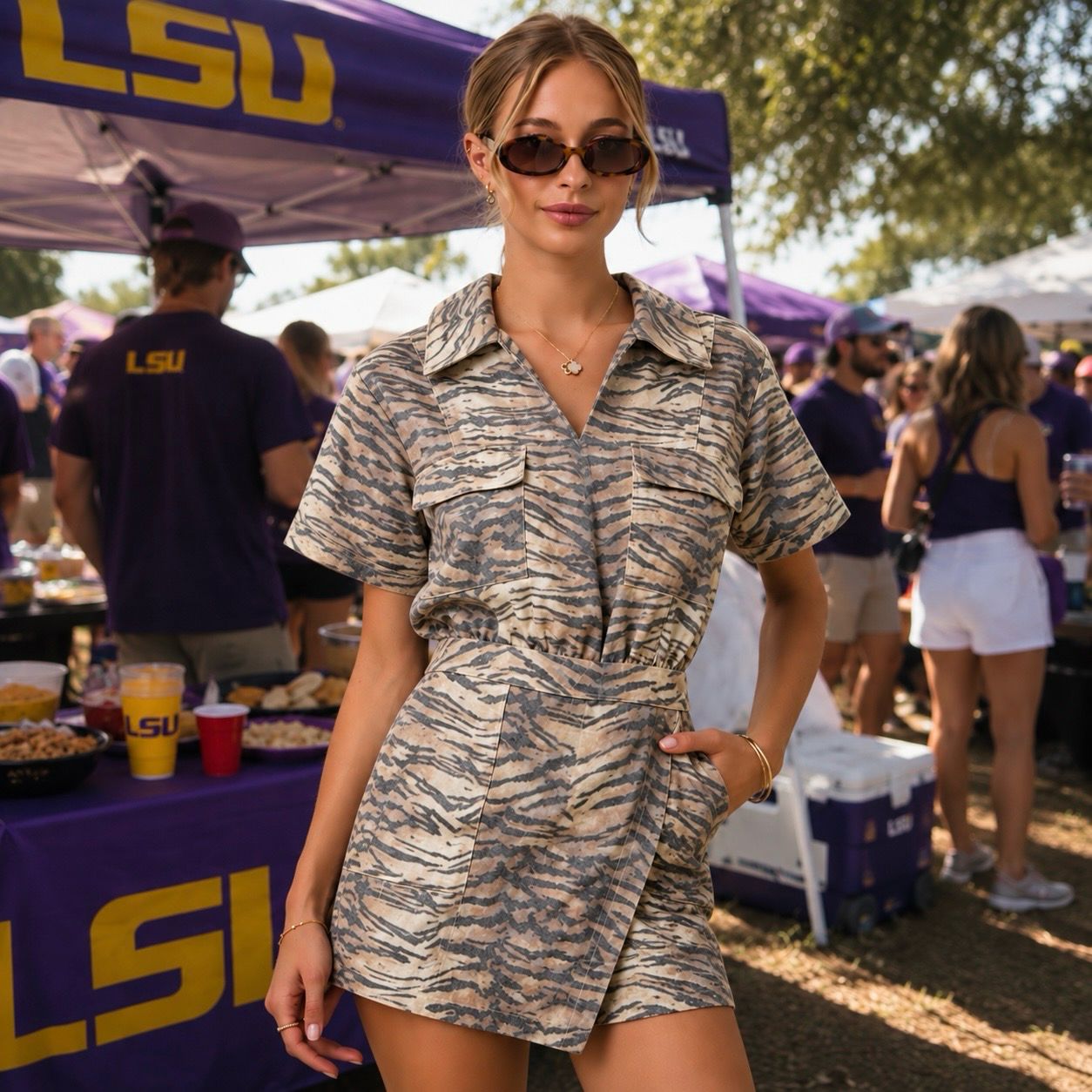 Tiger Stripe Romper