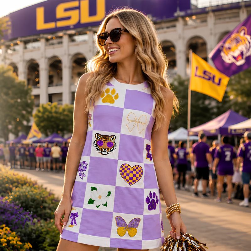 Tigers Sequin Patchwork Dress