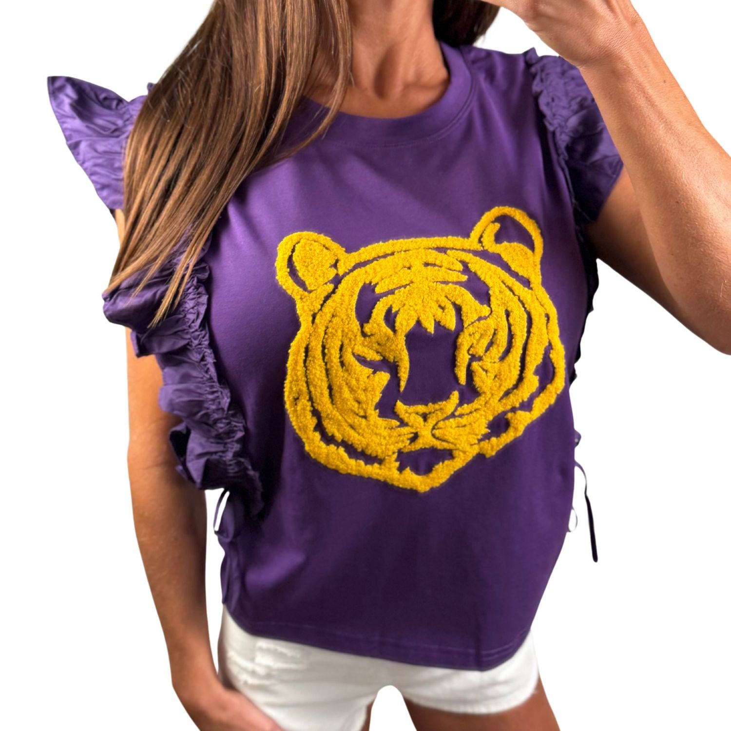 Maygen Game Day Ruffle Top