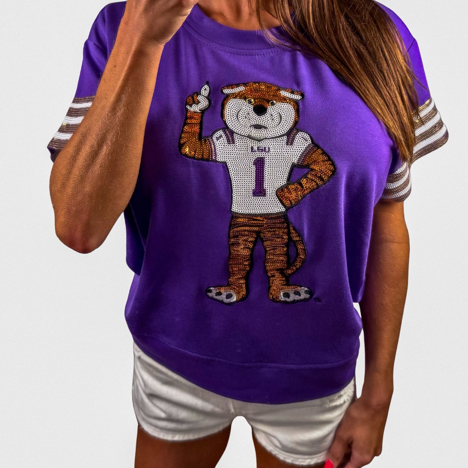 Mike The Tiger Sequined Mascot Top