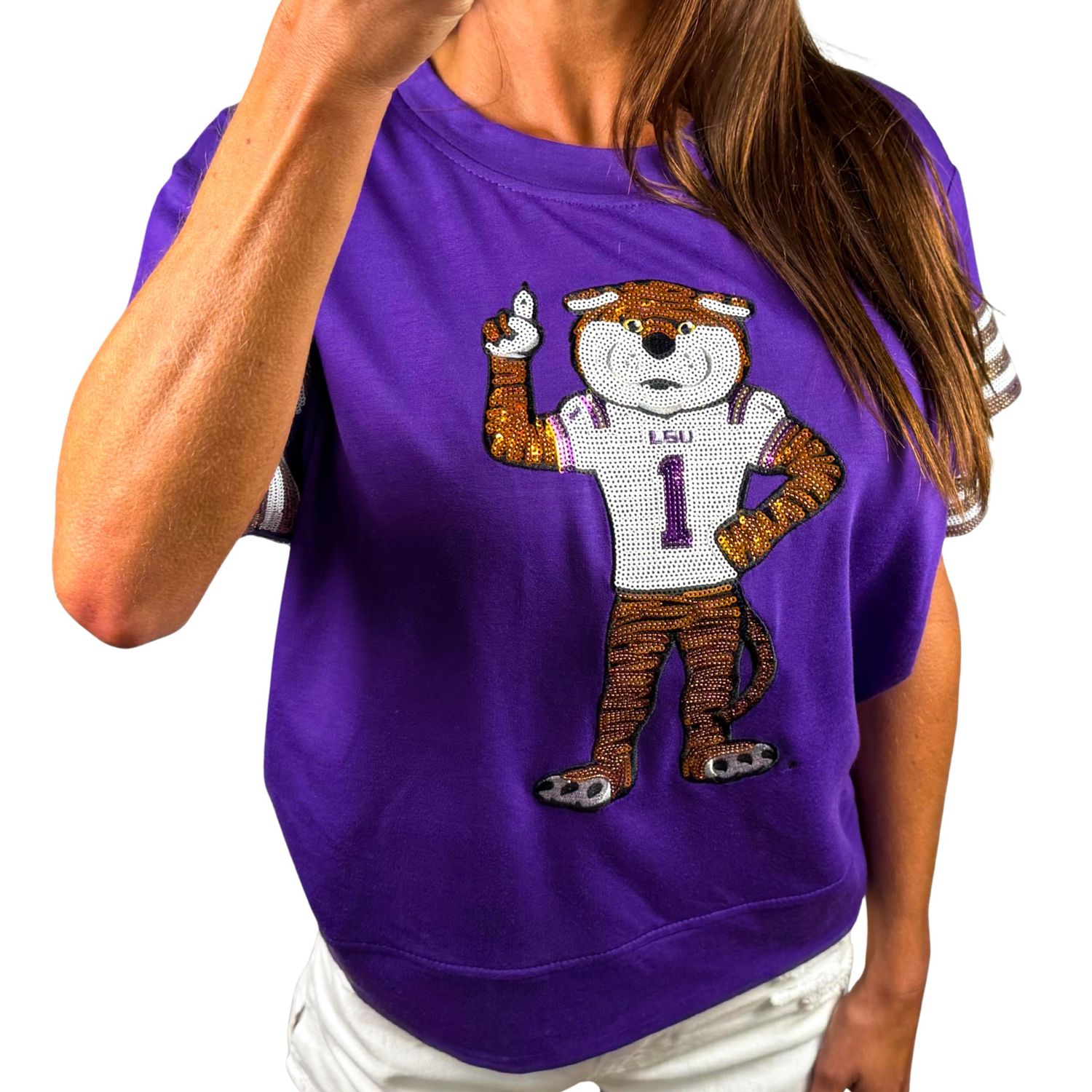Mike The Tiger Sequined Mascot Top