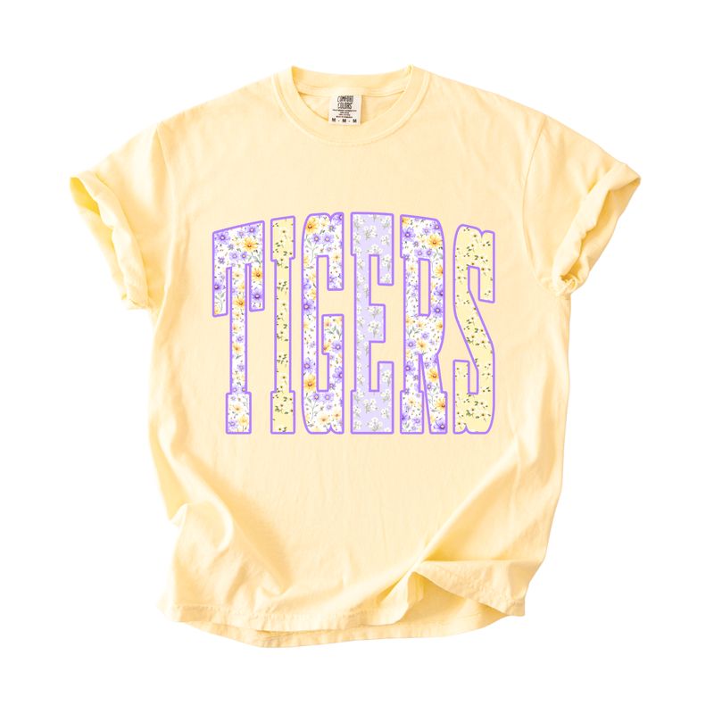 Pastel Floral Tigers Tigers Tee