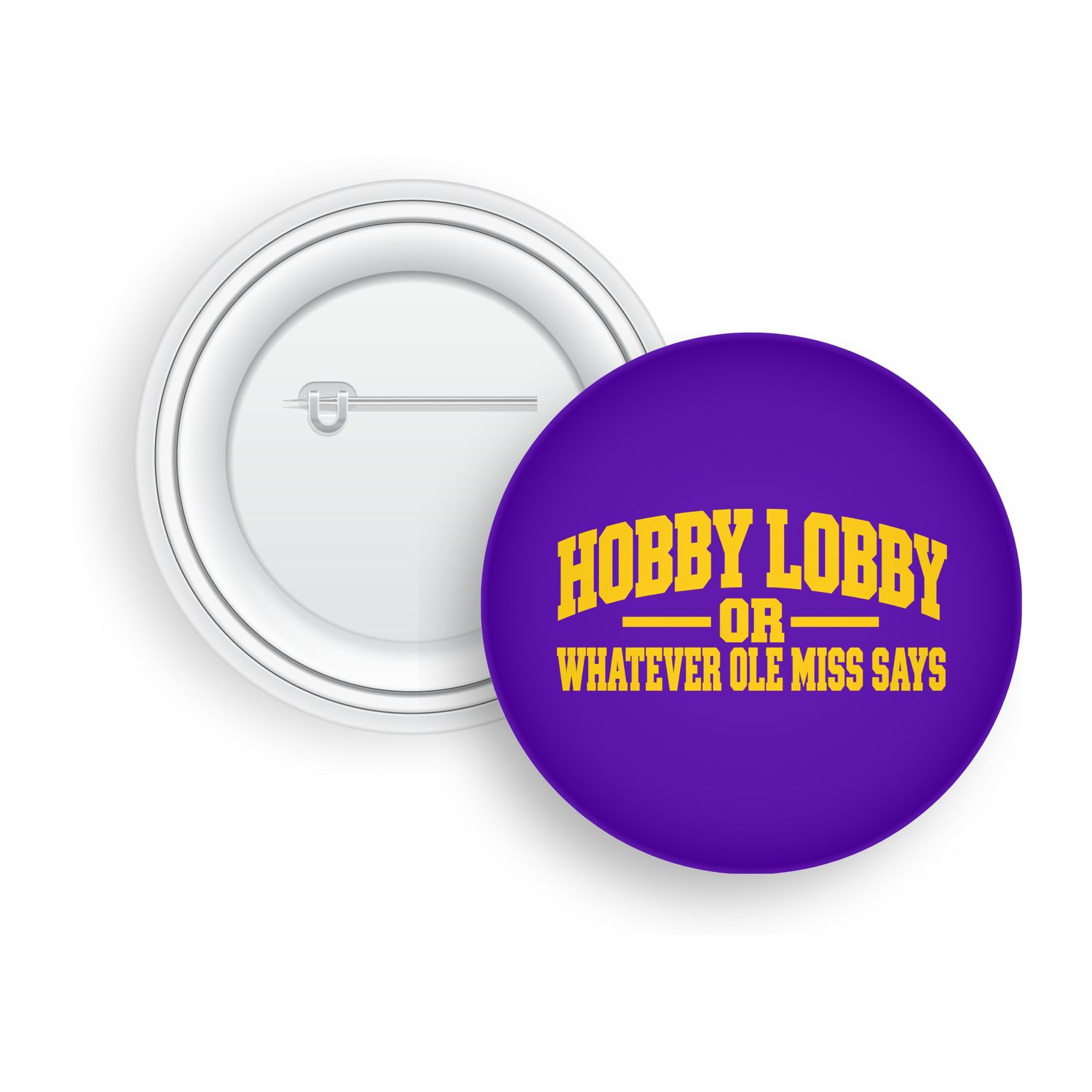 Hobby Lobby Game Day Button Pin - 2.25”