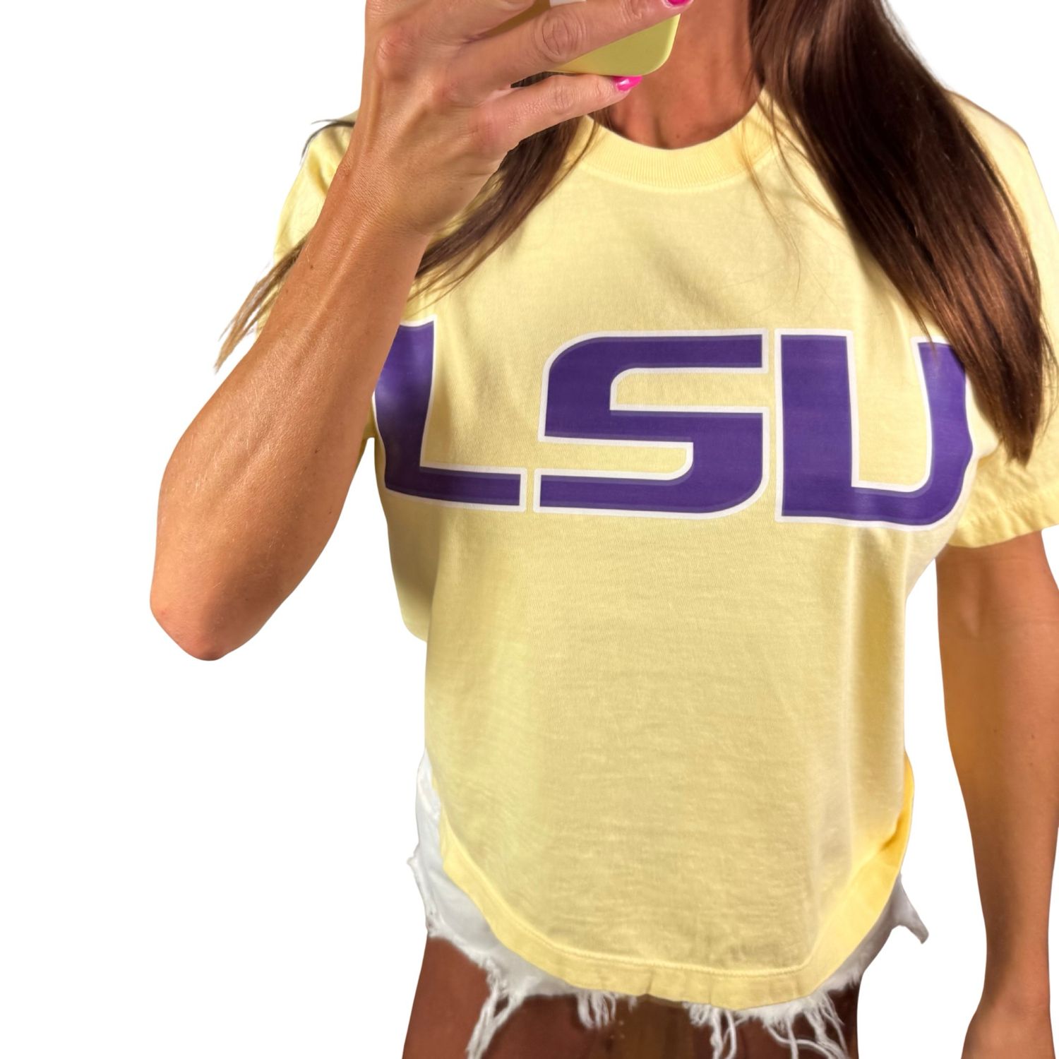 LSU Butter Yellow Boxy Crop
