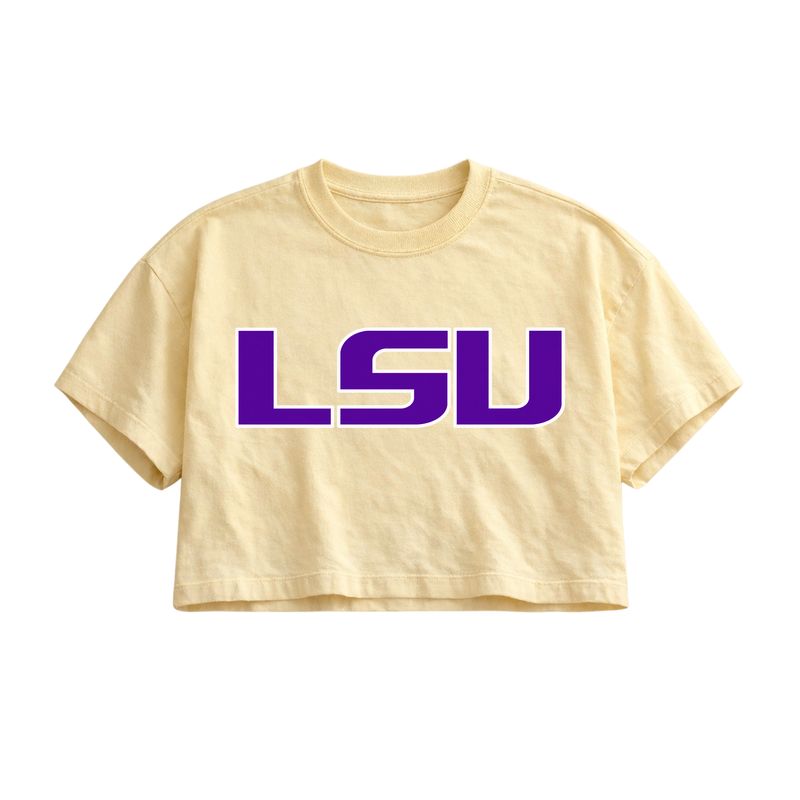 LSU Butter Yellow Boxy Crop