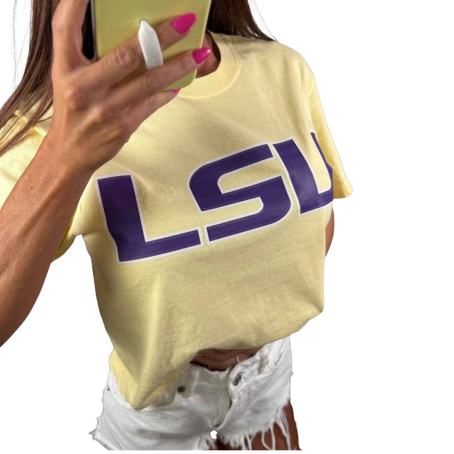 LSU Butter Yellow Boxy Crop