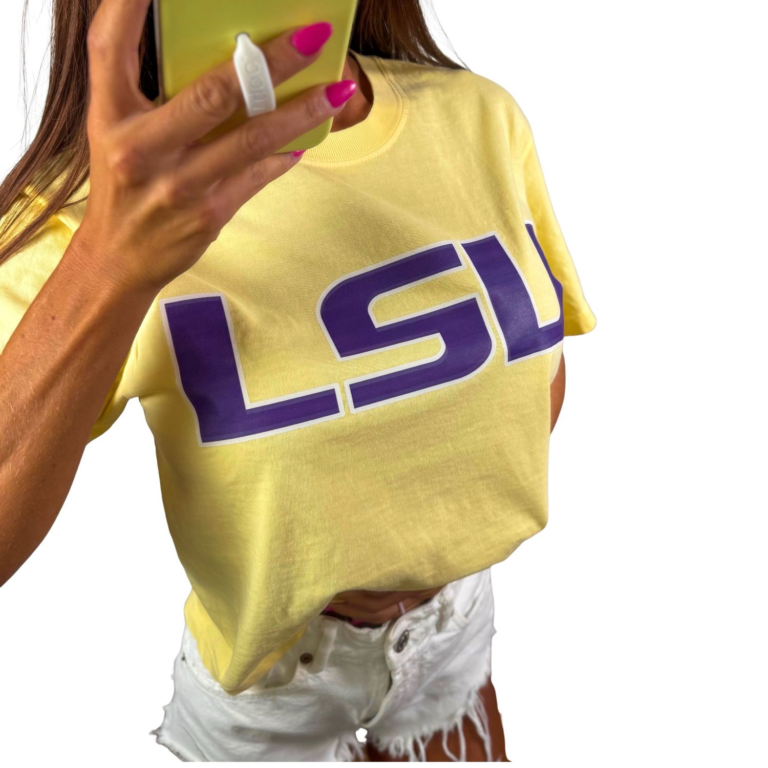 LSU Butter Yellow Boxy Crop