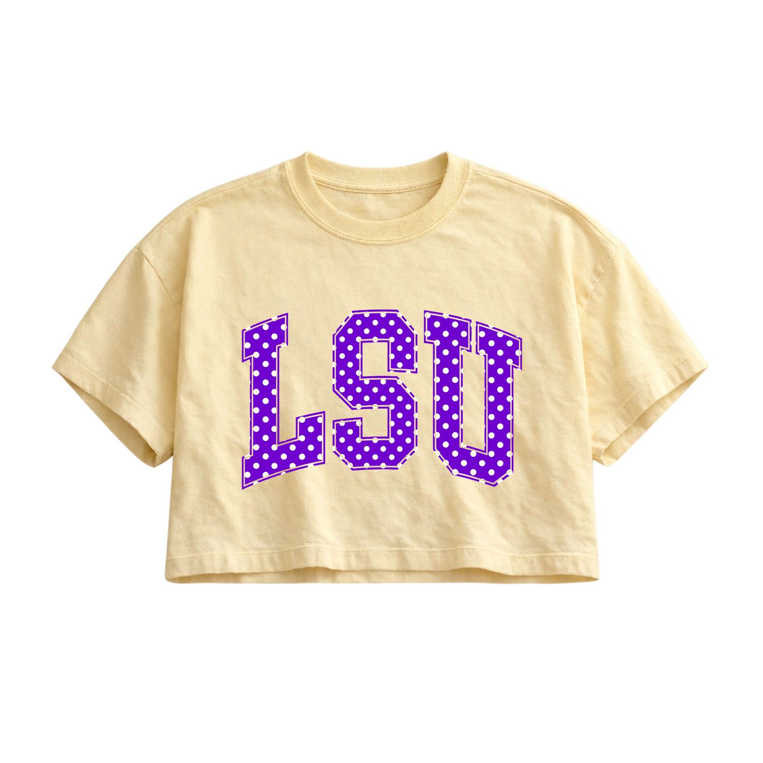 Polka Dot Game Day Boxy Crop