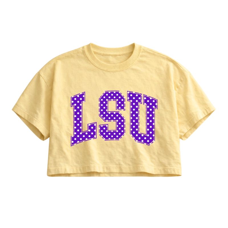 Polka Dot Game Day Boxy Crop