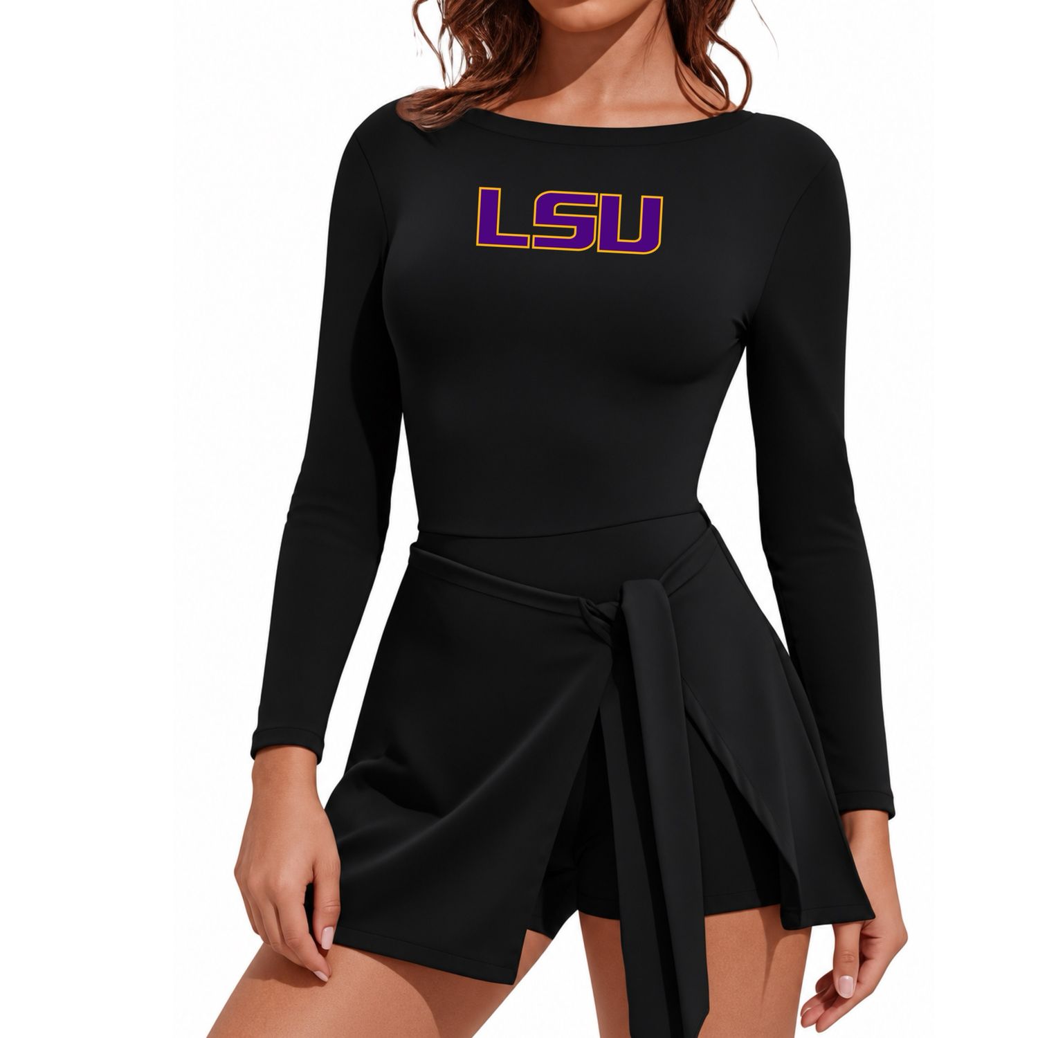 LSU Long Sleeve Athletic Tennis Dress