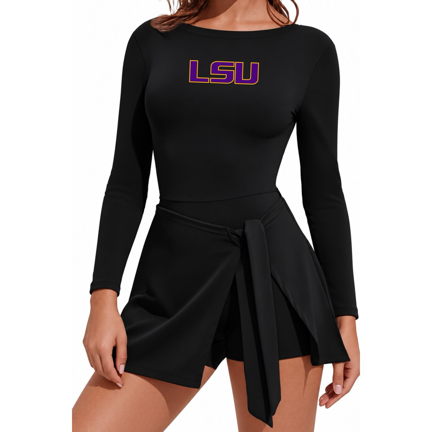 LSU Long Sleeve Athletic Tennis Dress