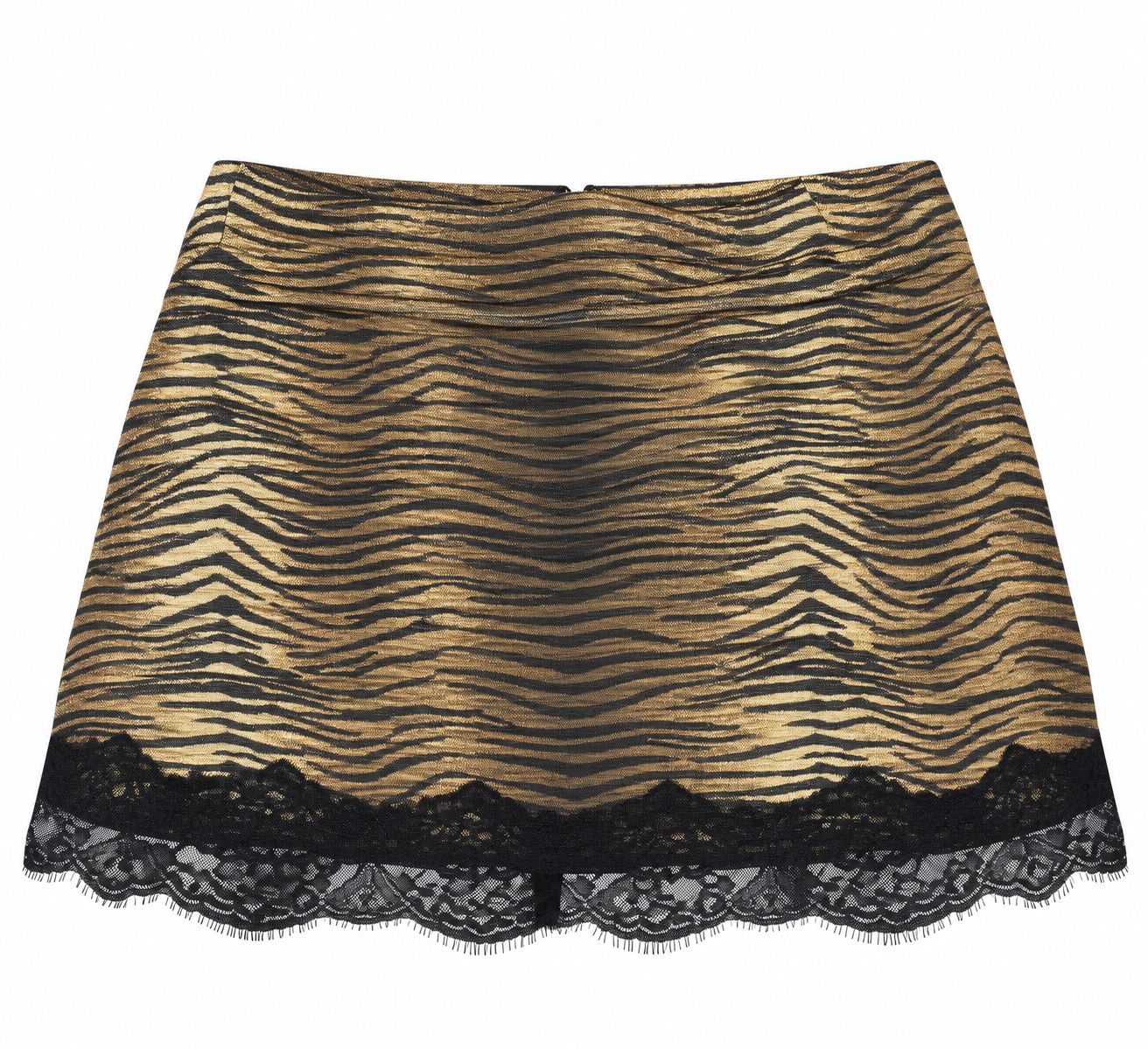 Tiger Print Lace Skort