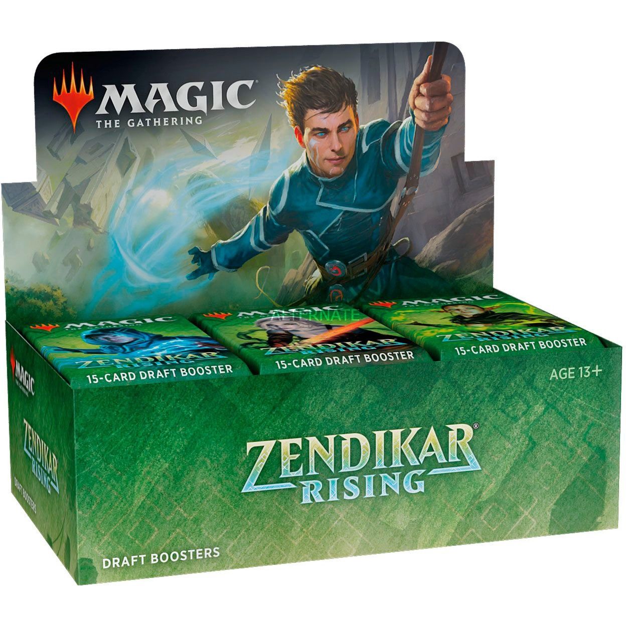 Magic the Gathering Zendikar Rising Draft Booster Box | 36 Booster Packs (540 Cards) + 1 Box Topper