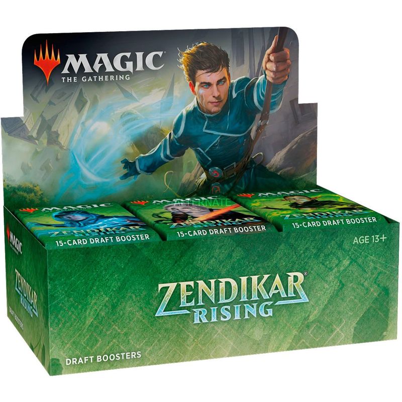Magic the Gathering Zendikar Rising Draft Booster Box | 36 Booster Packs (540 Cards) + 1 Box Topper
