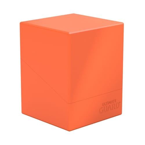 Ultimate Guard Boulder Solid 100+, Deck Case for 100 Double-Sleeved TCG Cards, Neon Orange