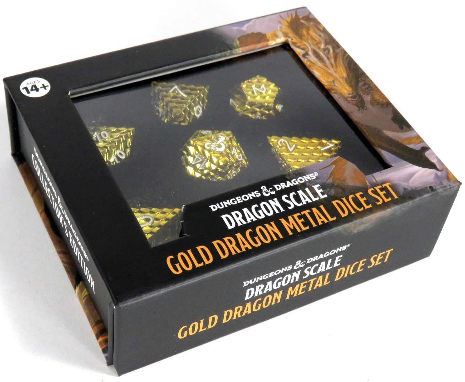 D&amp;D Metal Dice Dragon Scale GOLD