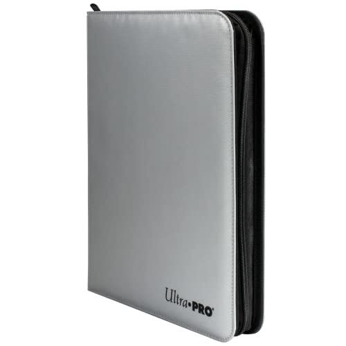 9 Pocket PRO Zippered Binder - Silver