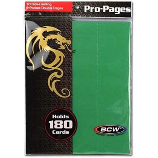 Side Loading 18-Pocket Pro Pages - Green