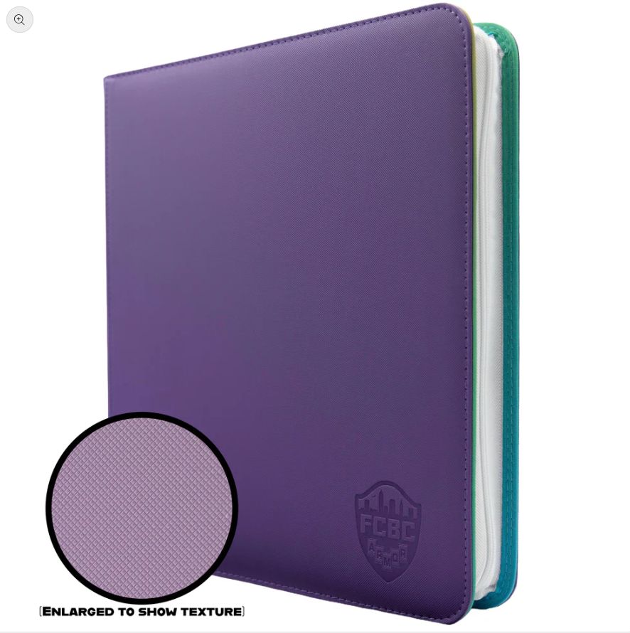 Purple 12-Pocket Binder with White Pages