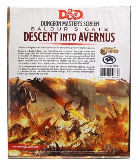 Dungeon Masters Screen | Baldur's Gate - Descent Into Avernus