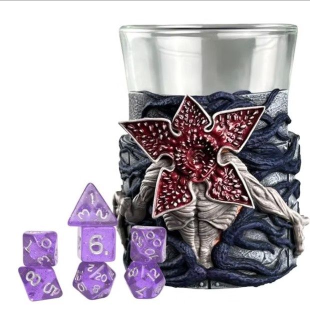 Demogorgon/Stranger Things Mini Dice Cup with Mini Polyhedral Dice