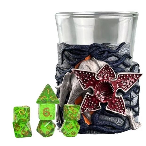 Demodog &amp; Dart/Stranger Things Mini Dice Cup with Mini Polyhedral Dice