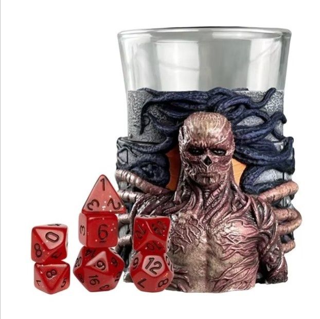 Vecna/Stranger Things Mini Dice Cup with Mini Polyhedral Dice