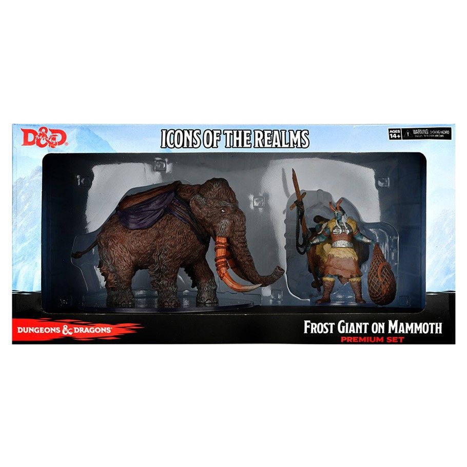 D&amp;D Icons of the Realms Miniatures: Snowbound Frost Giant &amp; Mammoth Premium Set (Set 19) - 2 Prepainted Miniature Set Dungeons &amp; Dragons