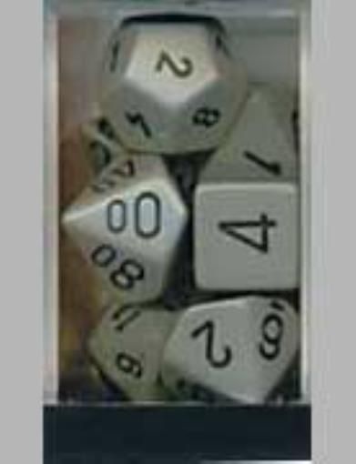 CHX25410 Polyhedral Dice: Opaque Grey