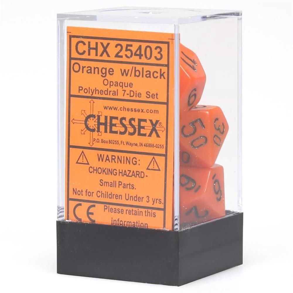 CHX25403 Dice-Opaque Orange and Black