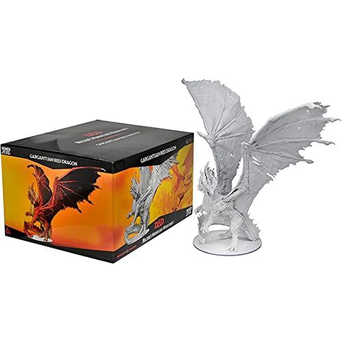 D&amp;D Nolzur S Marvelous Miniatures: Gargantuan Red Dragon - Unpainted Figure RPG Dungeons &amp; Dragons