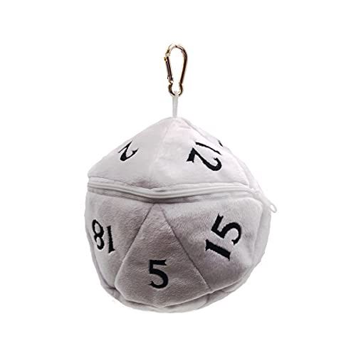 Dice Bag - Plush D20 (White)