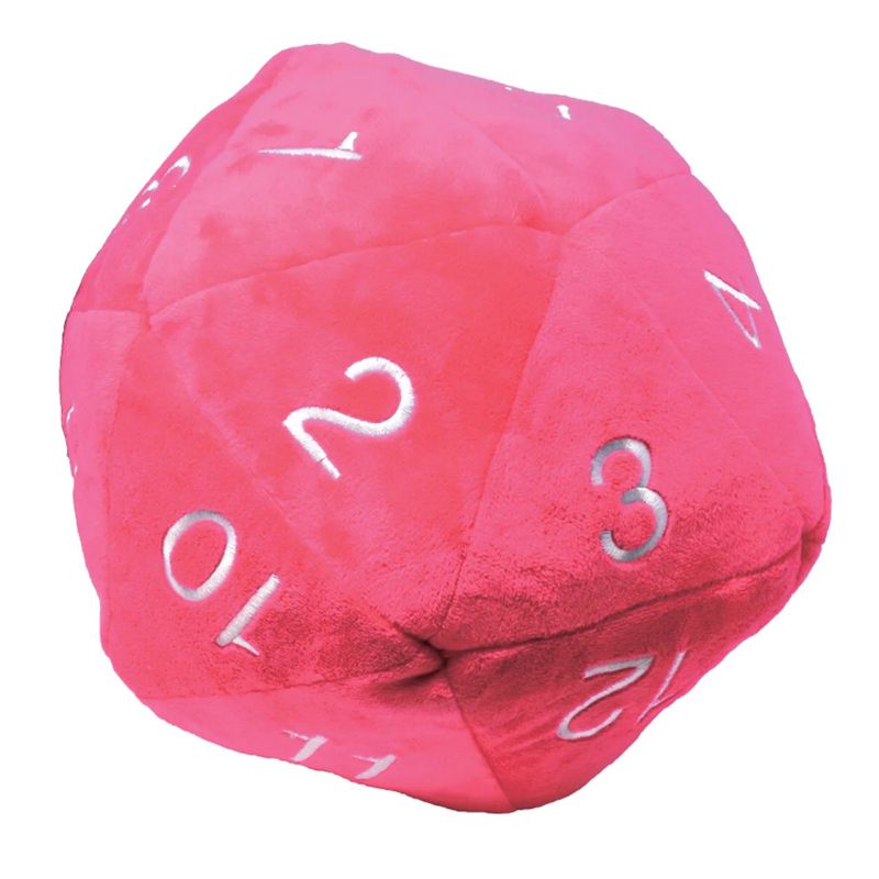 Jumbo D20 Novelty Dice Plush: Hot Pink