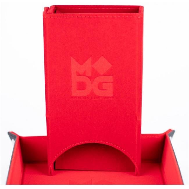 FanRoll/Metallic Dice Games Fold up Dice Tower - Red