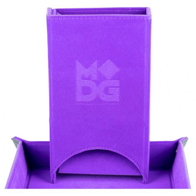 FanRoll/Metallic Dice Games Fold up Dice Tower - Velvet Purple