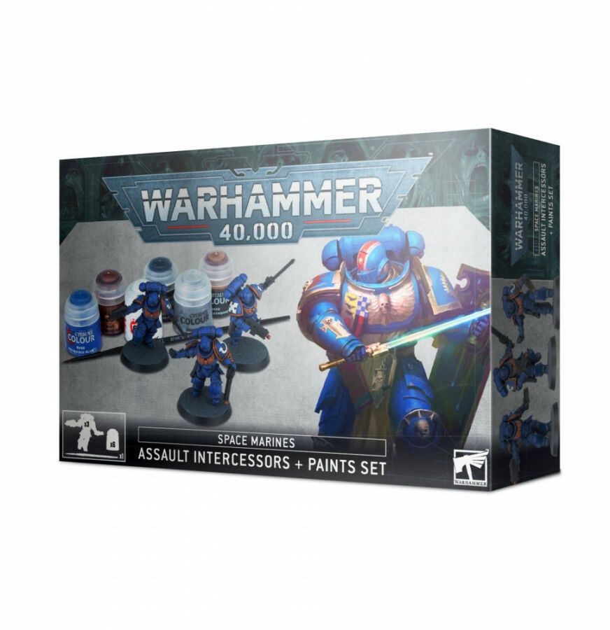 Warhammer 40,000 - Space Marines - Assault Intercessors + Paints Set