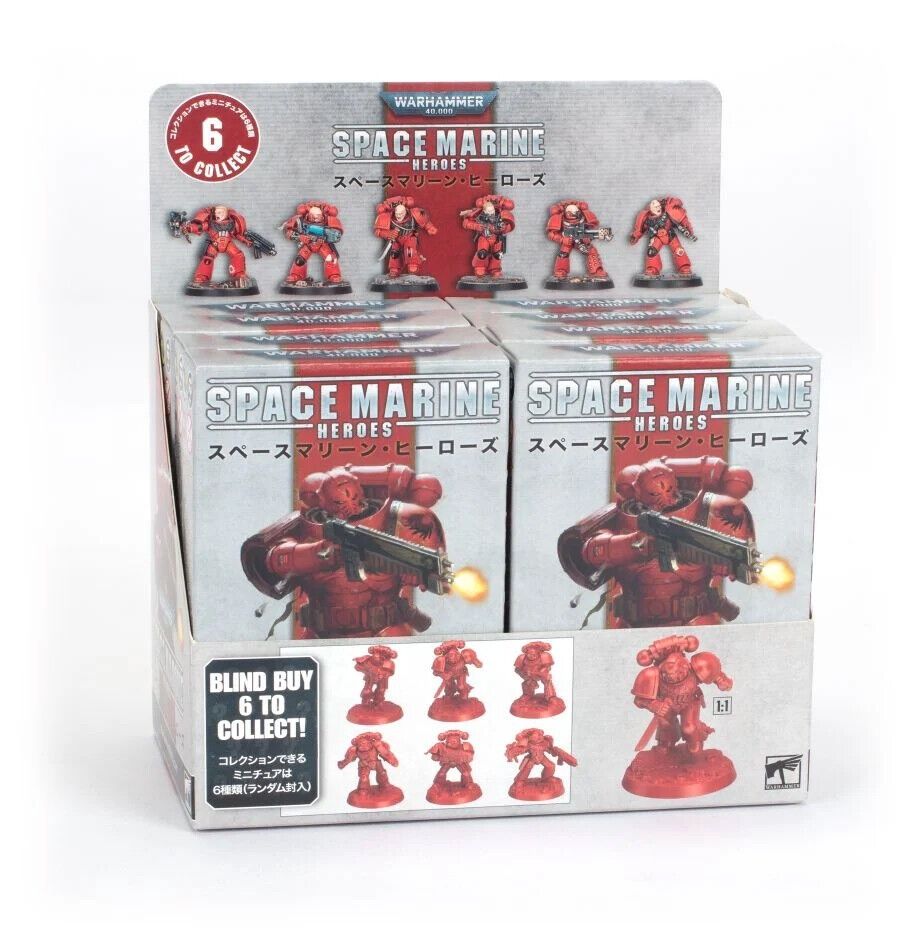 Warhammer 40,000 Space Marine Heroes Miniatures Blood Angels Collection 2 Display (8)