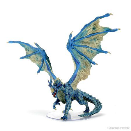 D&amp;D Icons of the Realms: Adult Blue Dragon - Painted Figure - RPG Dungeons &amp; Dragons Miniatures