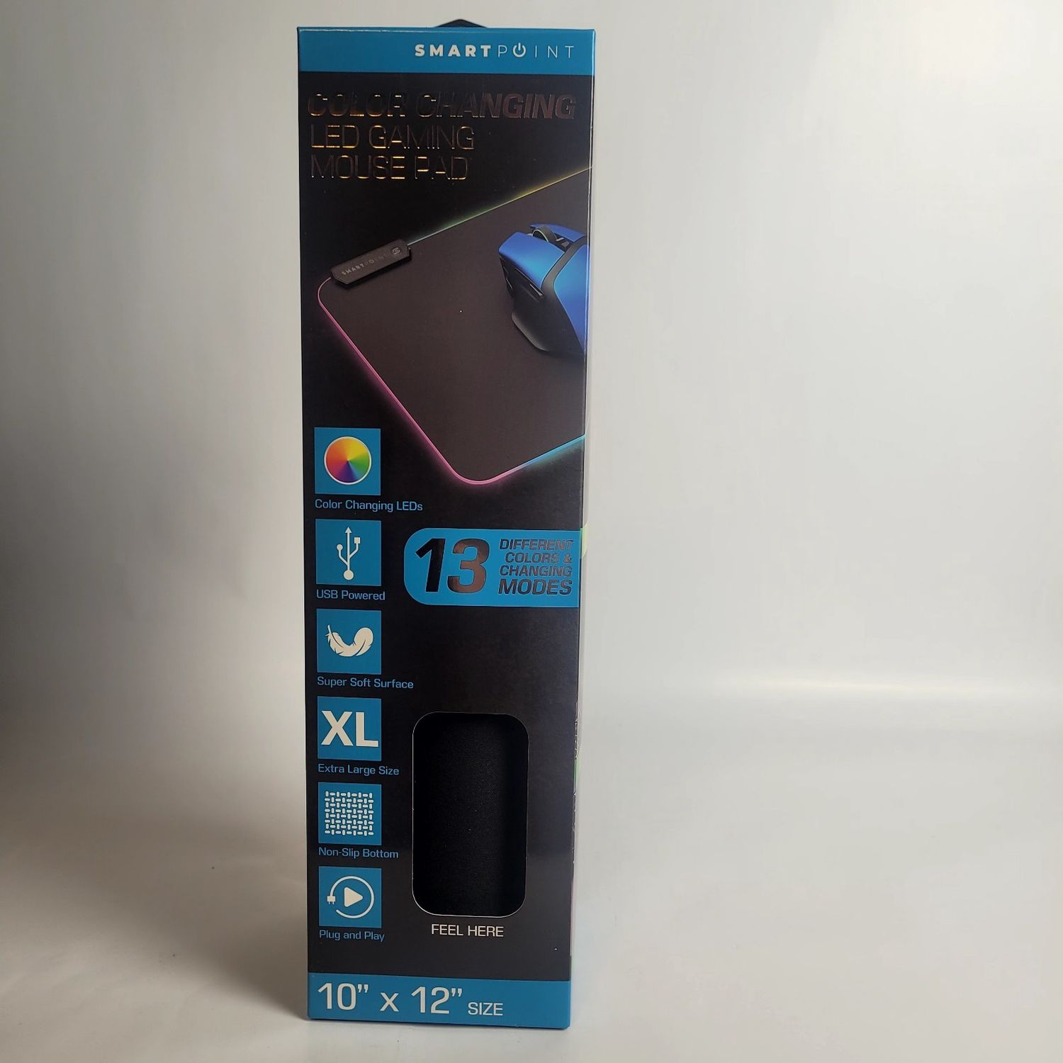 Smart Point Color Changing LED Gaming Desk Mouse Pad 13 Modes XL 10X12 USB